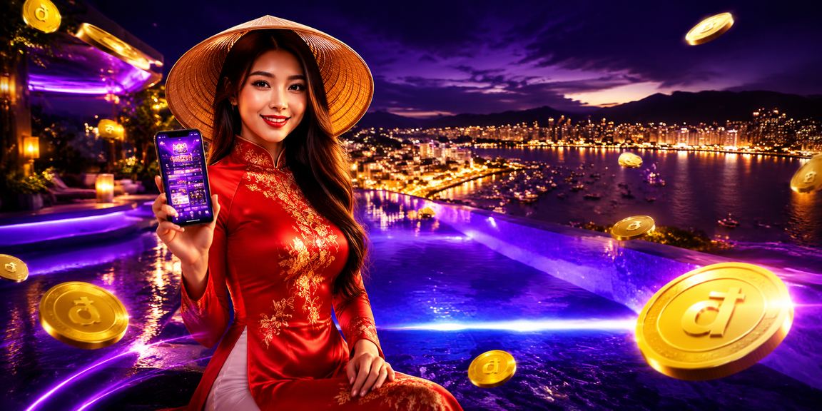 Người dùng mặc áo dài sử dụng ứng dụng casino trực tuyến tại Nha Trang